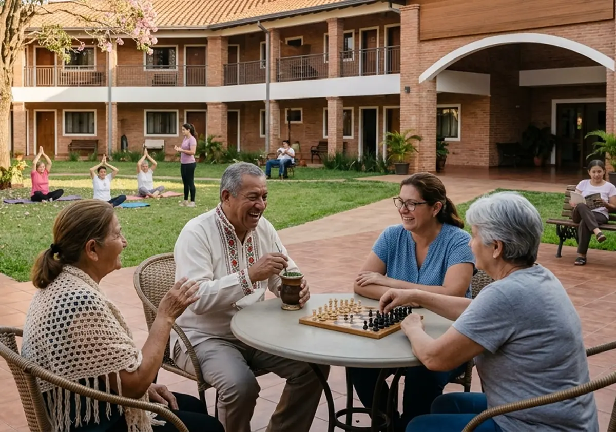 Retired couple smiling, representing residency for retirees and pensioners in Paraguay